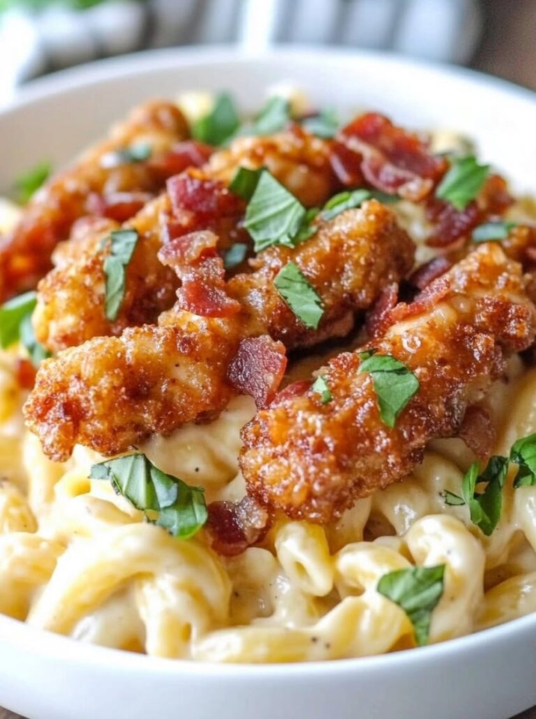 creamy three cheese mac honey pepper chicken
