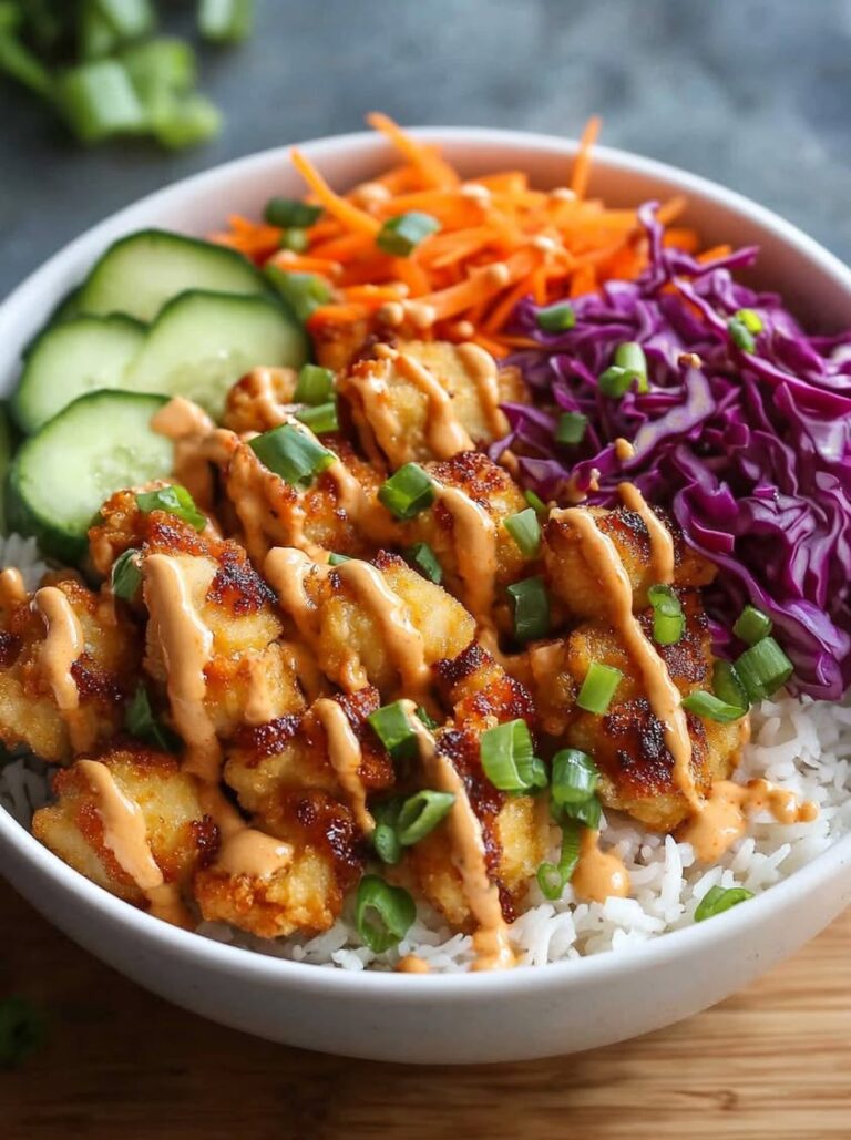crispy bang bang chicken bowl 1