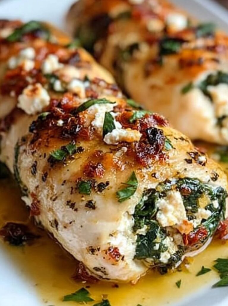 mediterranean spinach feta stuffed chicken
