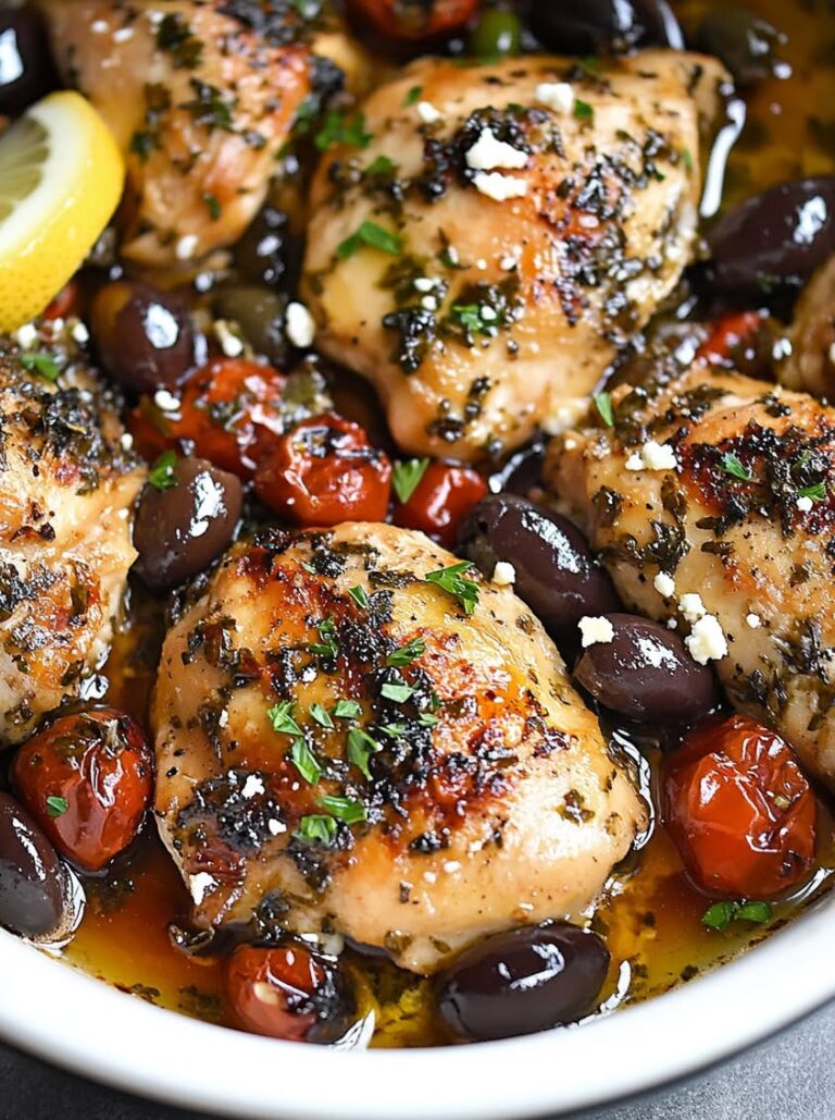 slow cooked mediterranean greek chicken