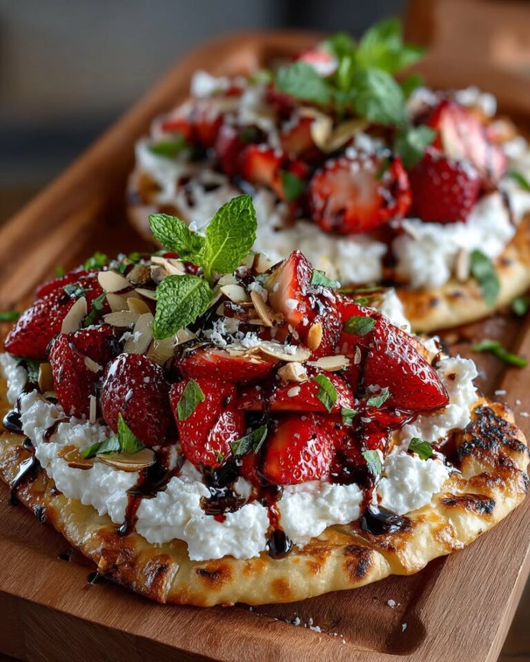 strawberry balsamic flatbread whipped goat cheese