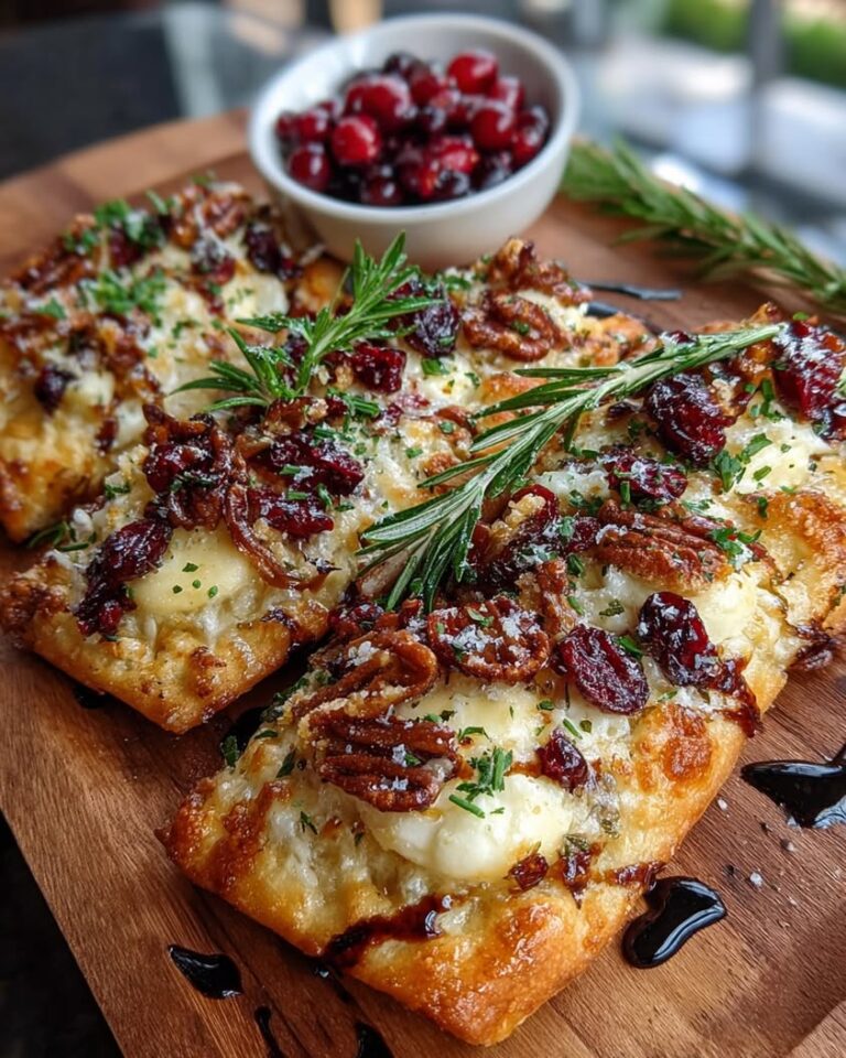 crispy flatbread brie cranberries pecans