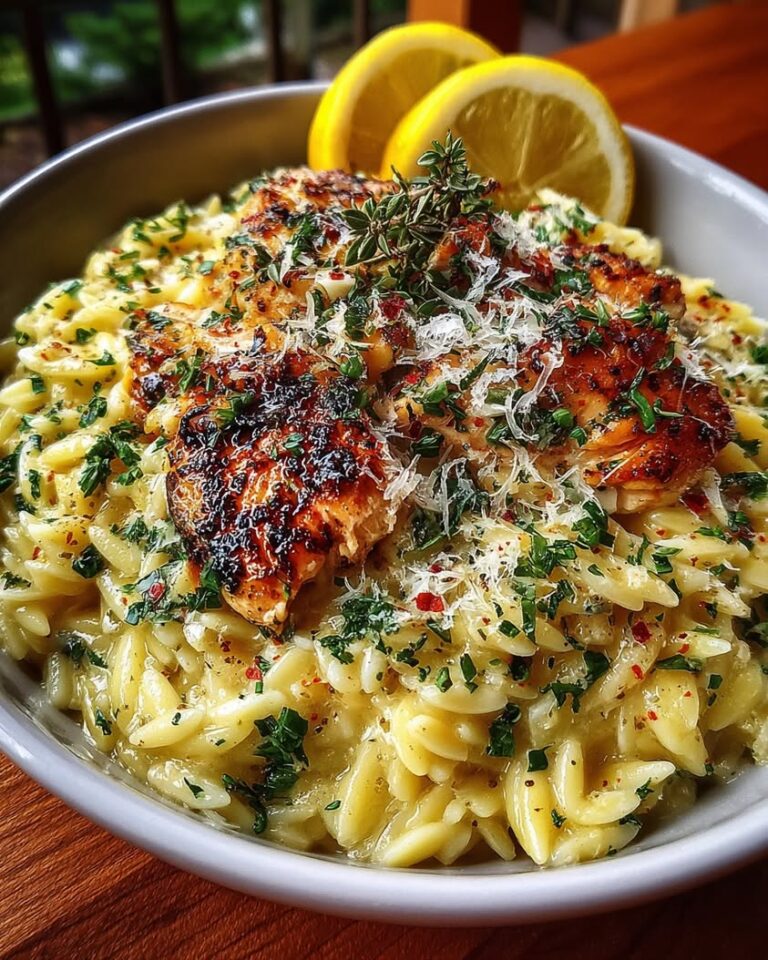 zesty lemon garlic butter orzo